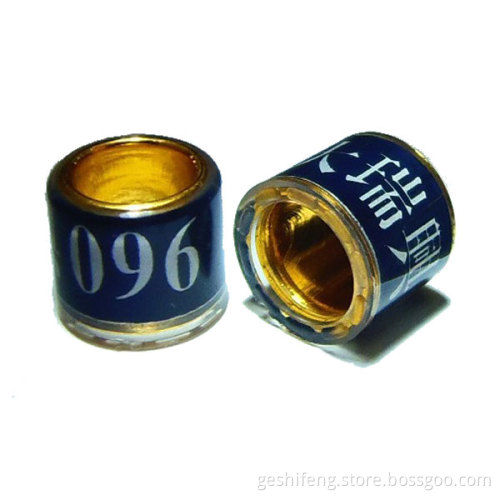 Pigeon Ring Any Color Golden Core with Transparent Plastic Coat with Your Name Phone Any Information Pigeon Ring